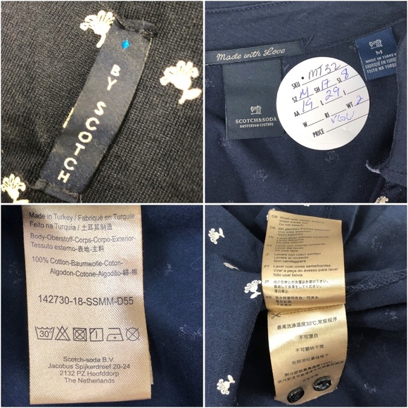 Scotch & Soda Shirt Polo Blue Logo Print Slim SS M - Picture 8 of 8